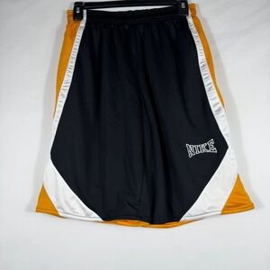 Nike Vintage Y2K Reversible Basketball Shorts Black Yellow Mesh Dazzle Mens XL